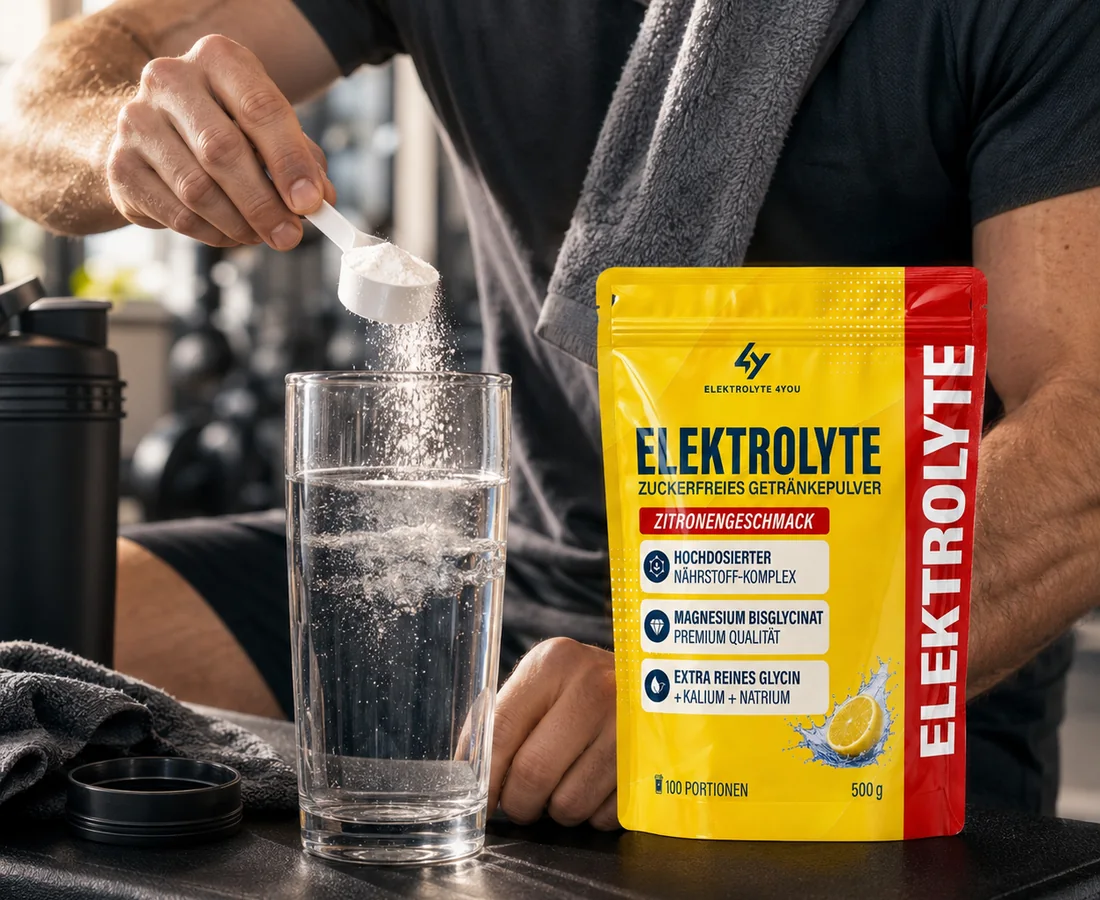 Sportlerin mit Elektrolytgetränk